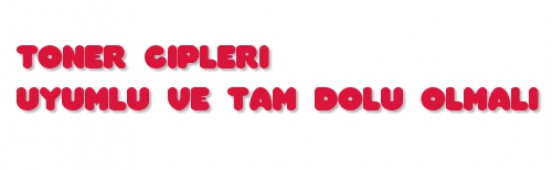 toner dolumu için toner tozu ve toner çipi