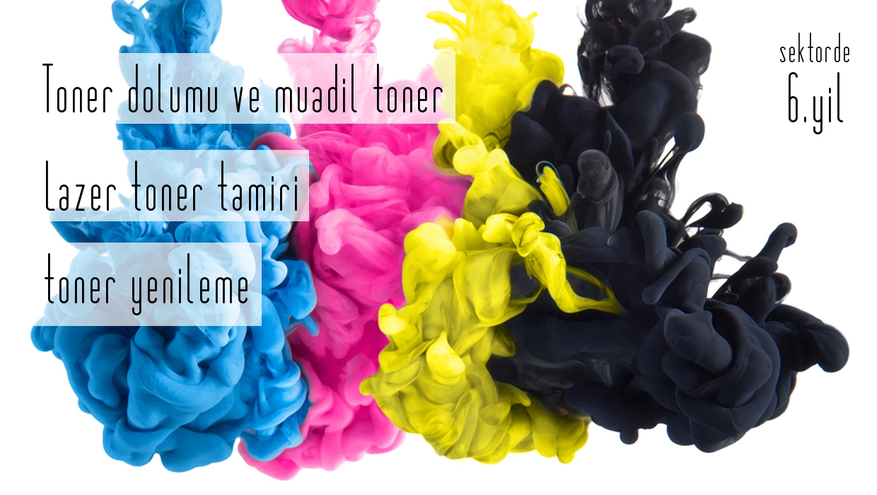 Toner dolumu cmyk renkli