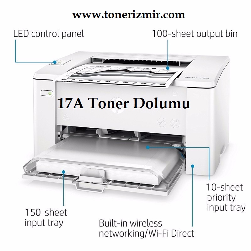 hp cf217a toner dolumu ve 17A toner dolumu izmir