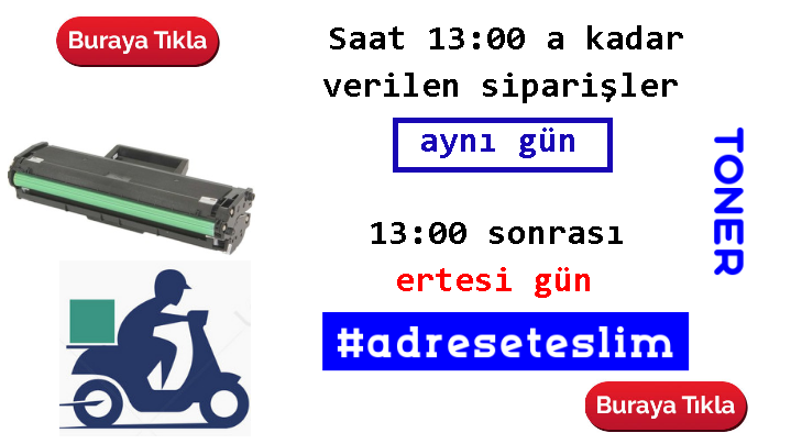 izmir'de mobil toner dolumu adrese teslim